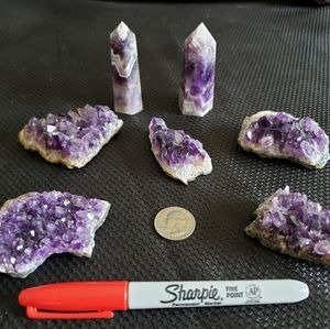 Amethyst Clusters and Chevron Towers